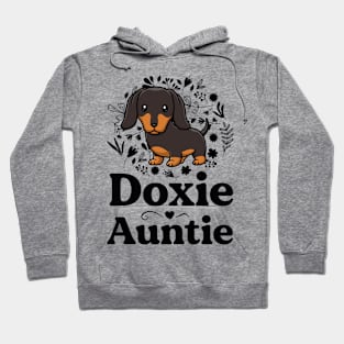 Doxie Auntie Floral Dachshund Shirt Dog Lover Aunt Hoodie